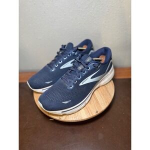 Brooks Ghost 15 Navy Blue Silver Running‎ Shoes Sneakers Mens Size 11